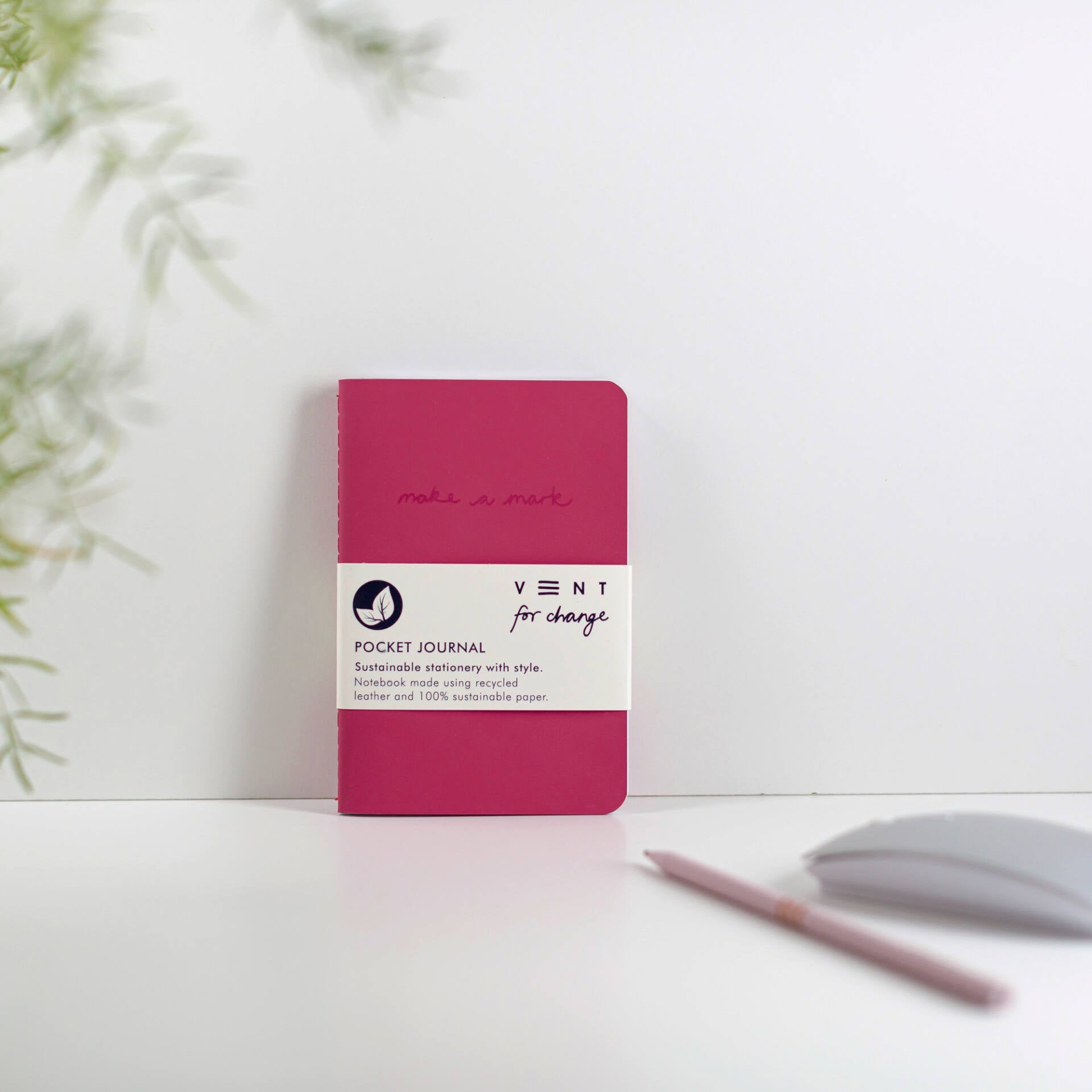VENT For Change Recycled Leather Pocket Journal A6