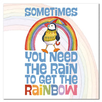 Emma Ball Rainbow Puffin Feathery Feelgood