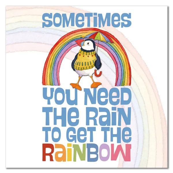 Emma Ball Rainbow Puffin Feathery Feelgood