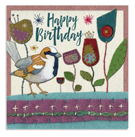 Emma Ball Happy Birthday Stitched Birdie House