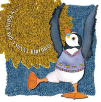 Emma Ball - Sunny Birthday Woolly Puffins - Greetings Card