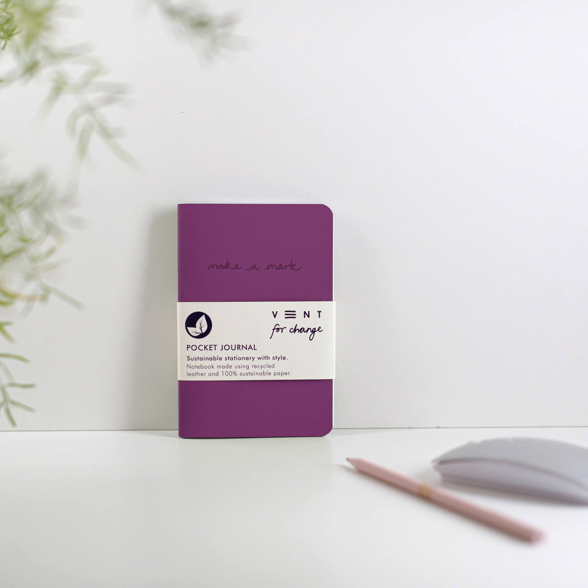 VENT For Change Recycled Leather Pocket Journal A6