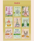 L’après-midi Postage Stamp Stickers Set Paris