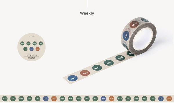 Livework Life & Pieces Weekly Washi Tape
