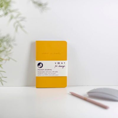 VENT For Change Recycled Leather Pocket Journal A6