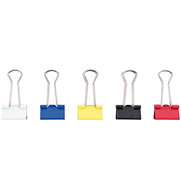 Paper Poetry - Colourful Binder Clips - Primary Colours 19mm