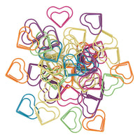 Paper Poetry - Heart-shaped Paper Clips - Neon