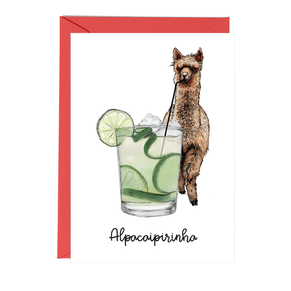 Fawn & Thistle - Alpacaipirinha Cocktail Greeting Card