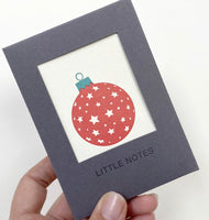 Penguin Ink - Boxed Notecards - Mixed Red and Black Baubles