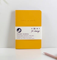Vent for Change - Recycled Leather Pocket Journal A6