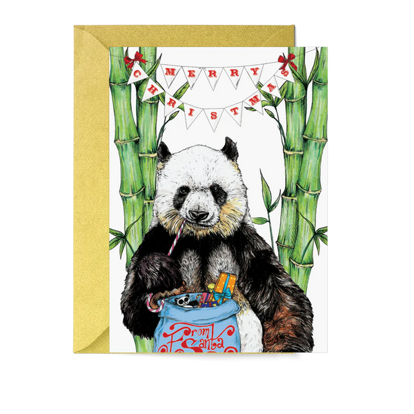 Fawn & Thistle - 'Festive Fiesta' Panda Christmas Card