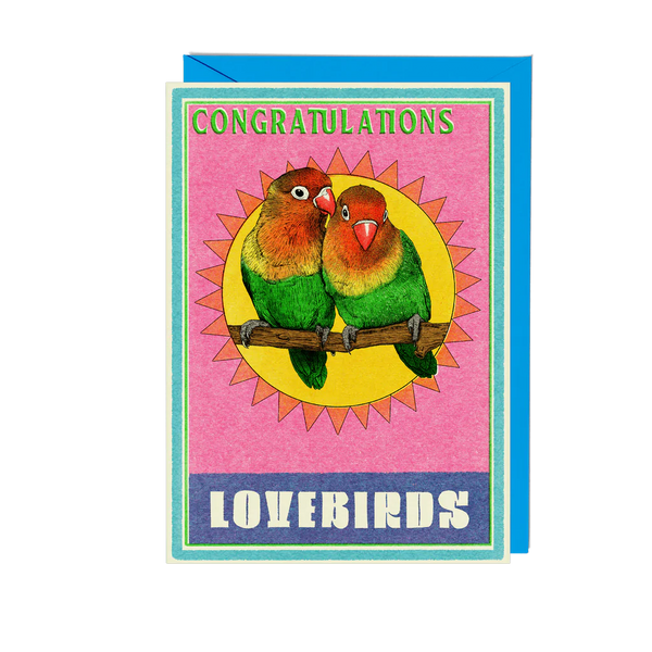 Fawn & Thistle - Matchbox Congratulations Lovebirds Greeting Card