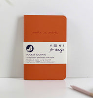 Vent for Change - Recycled Leather Pocket Journal A6
