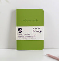 Vent for Change - Recycled Leather Pocket Journal A6