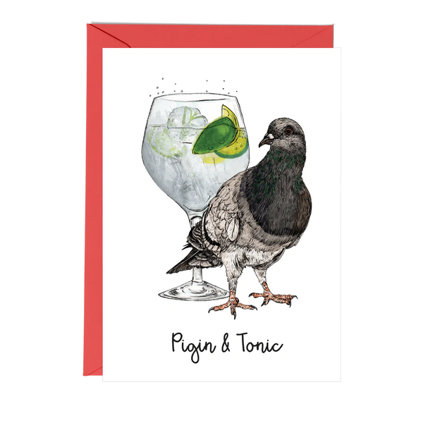 Fawn & Thistle - Pigin and Tonic Greeting Card