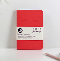 Vent for Change - Recycled Leather Pocket Journal A6
